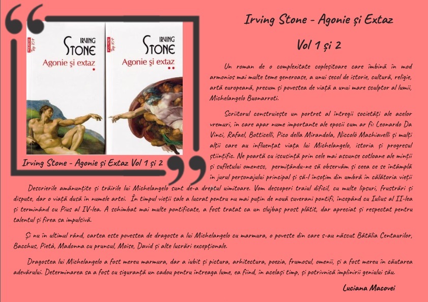 Agonie ÅŸi extaz, Irving Stone